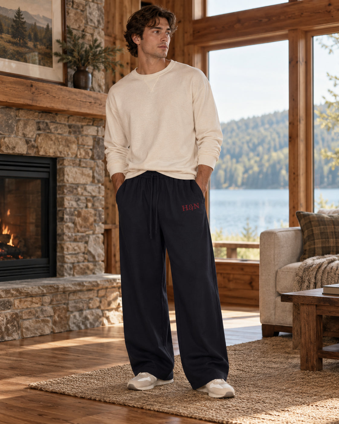Wide-Leg Lounge Pant