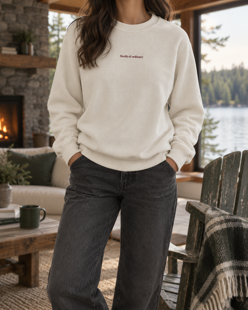 Stone-Washed Nostalgia Cord Crew - 100% Cotton