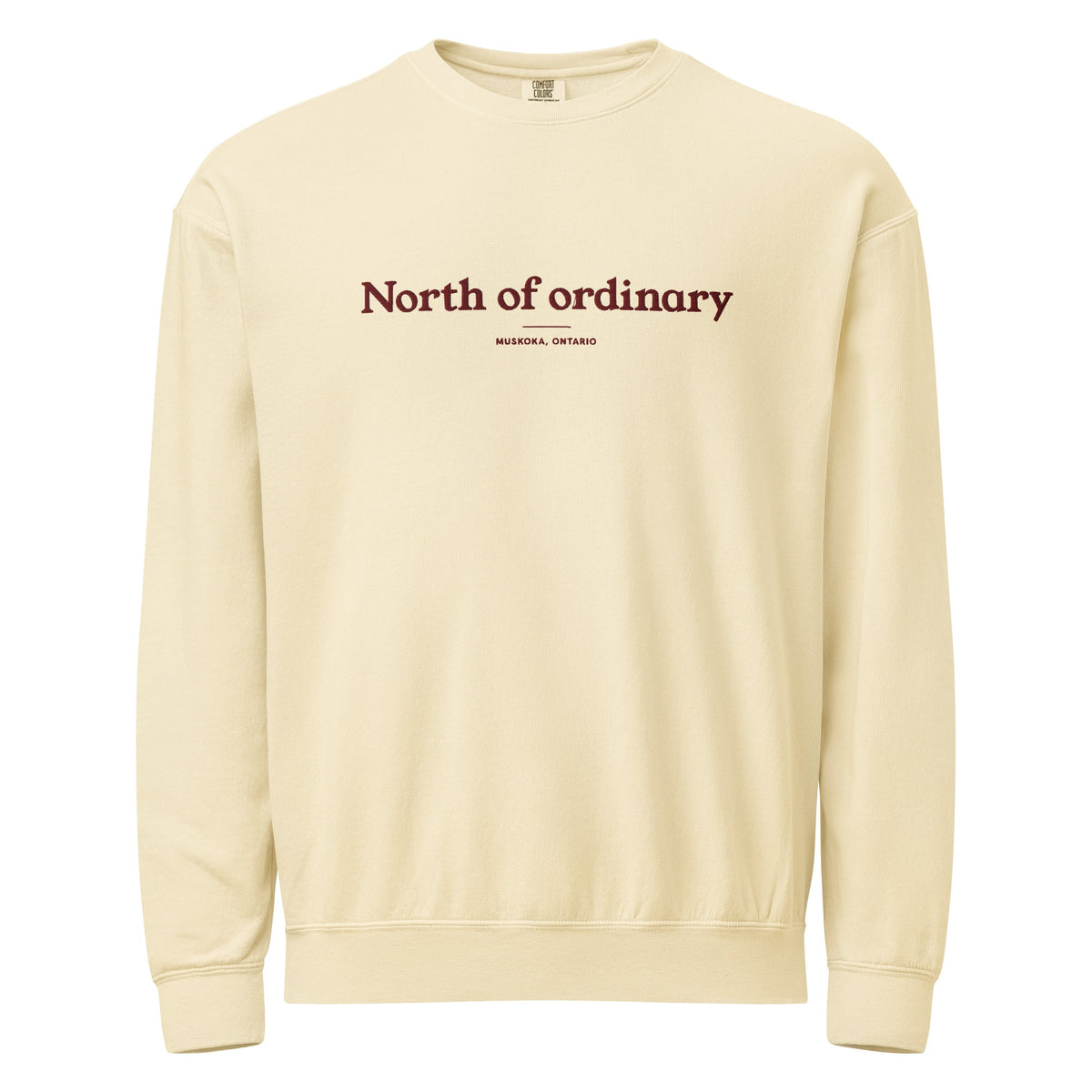 North of Ordinary Crew in ivory, front view.